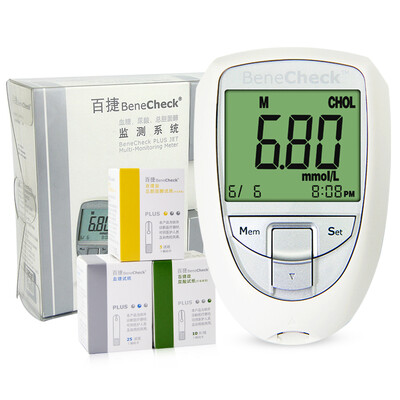 

100 Jie Czech blood glucose test strips for more than 100 Jie multi-function blood glucose meter uric acid detector 25 test strips&needles