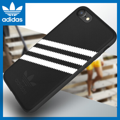 

адидас бренд (Adidas) Tide Apple, iPhone7 \ 8 телефона оболочка три бара классической приливная волна мужчин женщины пара модели TPU силикон DROP носок черного и белого