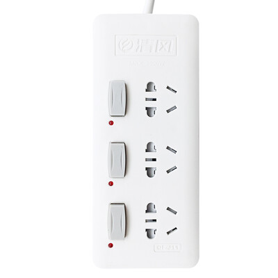 

Qingfeng kyfen QF-J11 three holes with children&39s protection door sub-control switch socket plug plug drag line New GB white full-length 18 meters