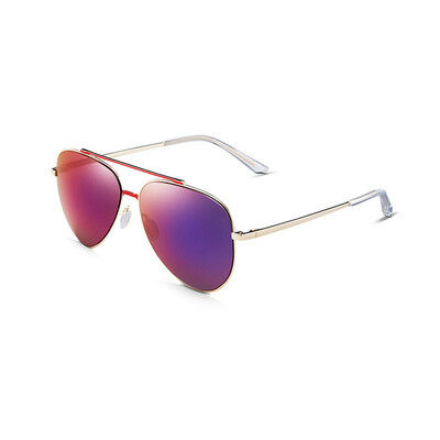 

QINA that classic sunglasses men sunglasses pilgrimage couple Sunglasses sunglasses QN8001B30 light gold frame purple film