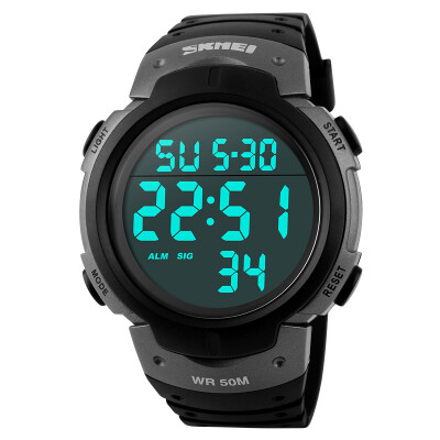 

Time beauty skmei watch men's sports watch multi-function student luminous electronic watch 1068 titanium color