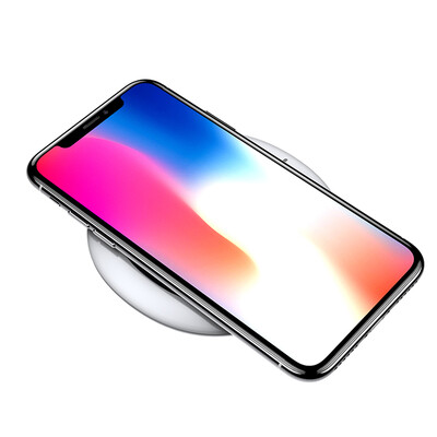 

Времена мышления (Baseus) Apple 8 / X беспроводной зарядное устройство подходит iPhone8Plus / X / Samsung note8 / S7edge / S8 UFO Desktop зарядный кабель подачи общего беспроводной зарядки раздел Белый
