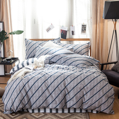 

Yingxin textile three-piece cotton simple dormitory sheets quilt covers three-piece suit 12 meters bed fashion year