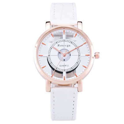 

Men And women Luxury Stainless Steel Quartz Military Sport Leather Band Dial Wrist Watch Hollow out couple watch