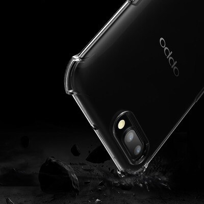 

Locke ROCK OPPO R11 mobile phone case shield crystal shield four-corner cushion shell r11 transparent silicone case
