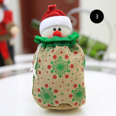 

3 цвета Новый рождественский подарок сумка Candy Apple Снеговик Санта-пиво Cute Toys Festival Party Supplies
