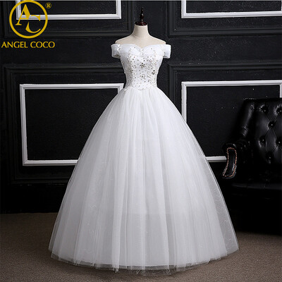 

MS Cheap Wedding Dress 2017 A-Line Wedding Dresses Romantic vintage Lace Bride Dress Custom Made Fashionable Vestidos De Noiva cas