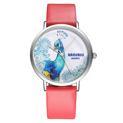 

BAOSAILI Kids Clock Cute Peacock Girls Dress Wristwatches Boys Leisure Sport Quartz Watch Unisex Charm Watch