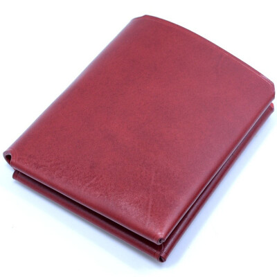 

Leather small wallet color vegetable tannery short clip casual mini simple creative coin purse