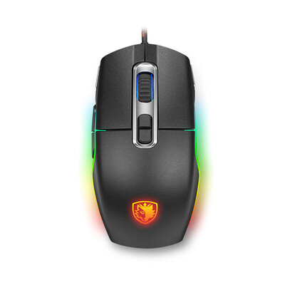 

Ades (Sades) auroral mechanical gaming mouse wired lol (matte black) RGB racing Wrangler style CF Jedi survival chicken macro-assisted CF programming mouse
