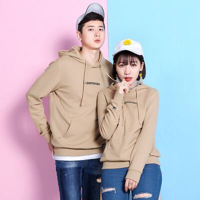 

Intercrew sweater female 2018 autumn new Korean version of the female letter from the drum printing hooded casual sweater female ICR3TH31M deep beige 100