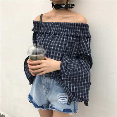 

2017 Women's loose wild leopard long-sleeved shirt students were thin plaid hooded shirt shirt shirt