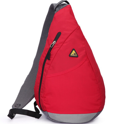 

KIMLEE) outdoor shoulder bag leisure movement men and women diagonal cross chest bag backpack 4001 red