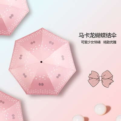 

Heaven Bow Small Fresh Fruit UPF50 Black Rubber Sunshade Sun umbrella 30460E Pink