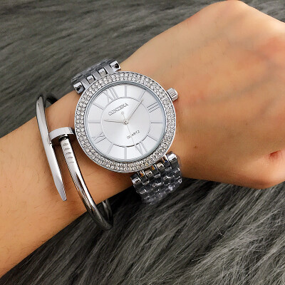 

Simple Fashion Ladies Quartz-Watches Contena Luxury Brand Full Stainless Steel Wristwatch Women Vintage Watches