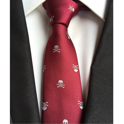 

череп галстук для мужчин 3 цвета вечеринка на хэллоуин Slim Ties 6cm