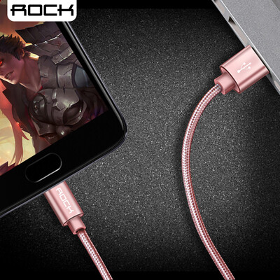 

ROCK Micro USB cable for charging&data transfer1 m rose gold