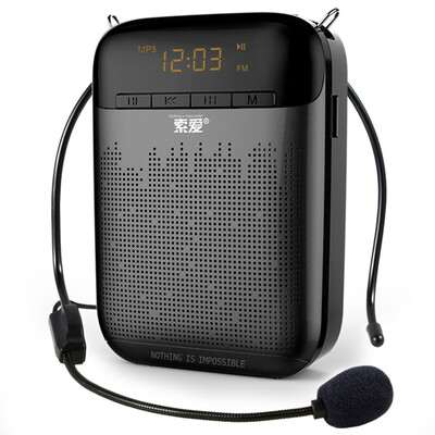 

Sony Ericsson (soaiy) speaker card speaker audio player cable portable teacher guide waist hanging high-power teaching black -388
