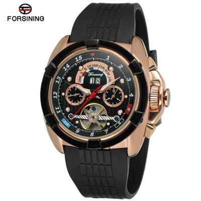 

Forsining Top Brand Luxury Mens Mechanical Watches Men Military Sport Automatic Wristwatch Silicone Watch