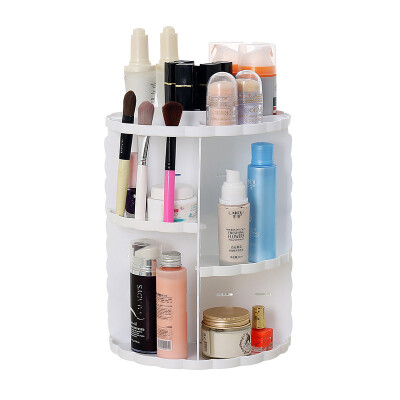 

Love s one 360 rotating desktop cosmetics storage box jewelry storage box dressing table skin care products finishing storage box white