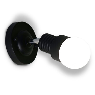 

BOKT Minimalist 1-light Wall Sconces Lodge Lamp Adjustable Direction Shop Lighting E26E27 Base Wall lightBlack