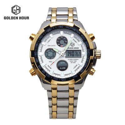 

2017 Hot Sell Top Luxury Brand Analog Digital Watches Men Led Full Steel Male Clock Men Military Wristwatch Quartz Sports Watch