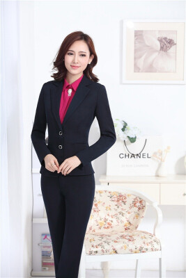 

Formal Elegant Dark Blue Blazers Feminino Office Ladies Blazer Jacket Tops Clothes Professional Business Women Blaser