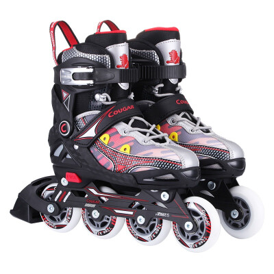 

Puma lapels children's skate shoes adjustable code roller skates straight row of the lion club section of the day tiger CR3 red S code small code