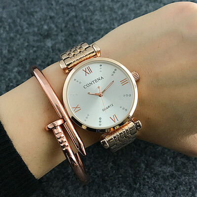 

Casual Simple Style Women Watches Contena Luxury Stainless Steel Elegant Dress Ladies Dress Watch