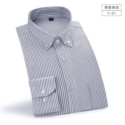 

Oxford Textile Business Gentleman Men Long Sleeve Shirt Spring Silm Fit Cotton