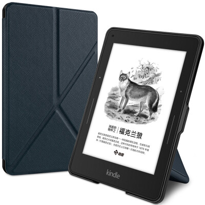 

Pottery fit Kindle 1499 version of the protective cover shell Kindle Voyage sailing dedicated sleeping sleeve folding bracket series blue