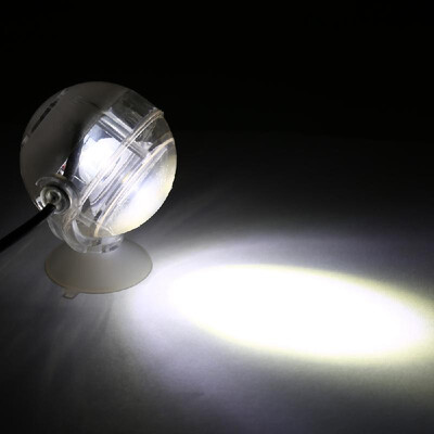 

Aquarium Waterproof LED Spotlight Submersible Light Convex Lens Design with Suction Cup Fish Tank Decorative Light Blue