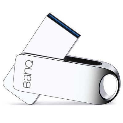 

banq F80 16GB USB3.0 высокоскоростной водонепроницаемый ударный металлический флеш-диск серебристый