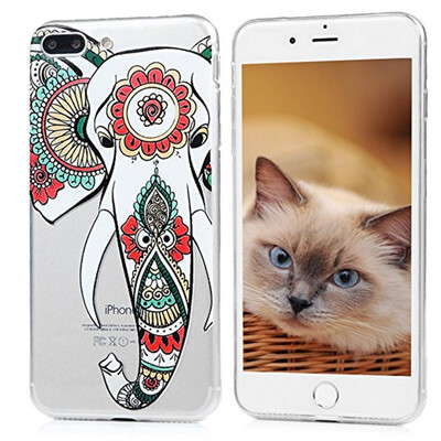 

iPhone 8 plus Case, iPhone 7 plus Case - 3 Pcs Shock-absorption TPU Rubber Skin Bumper Case Transparent Crystal Cute Colorful