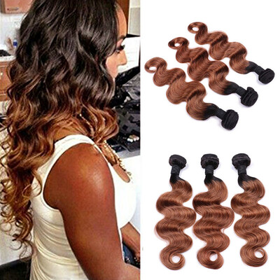 

Body Wave Ombre Human Hair Bundles 1b/30 Brazilian Body Wave Ombre Hair 3 Bundles Unprocessed Human Hair Extensions