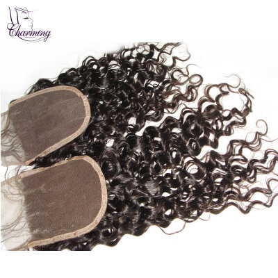 

Charming Hair Malaysian Human Hair Lace Closure 5x5 Culry Virgin Lace Front Closure With Baby Hair Malaysian Curly Closure