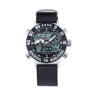 

Fashion Brand Men Sports Watches with Nylon Strap Digital Analog Watch Army Military Waterproof Male LED Clock Relogio Masculino