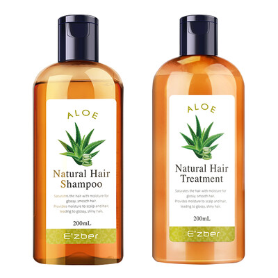 

E&39zber Aloe Leaf Fresh Fender Hair Care Set Japan imported Silicone-free shampoo 200ml Conditioner 200ml Fresh oil control oil balance