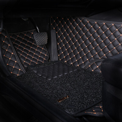 

Mubo MUBO car mats all surrounded by leather wire ring double-layer mats dedicated to 14-17 elderly CS75 car decoration supplies mats mysterious black