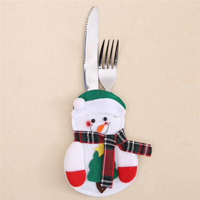 

1Pcs Christmas Xmas New Year Santa Silverware Holders Christmas Decorations Pockets Dinner Decor