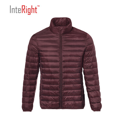 

INTERIGHT 90 white duck down men collar ultra-light portable down jacket red wine L code
