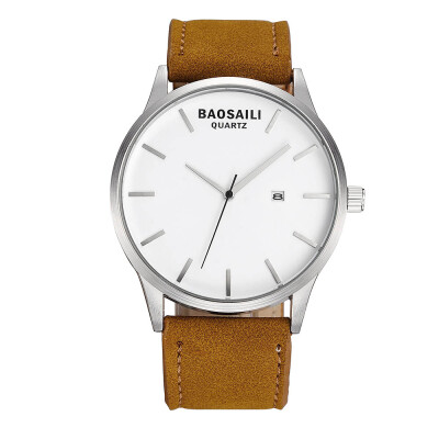 

BAOSAILI Luxury Brand Watch Simple Quartz Watch Sports Fashion Wristwatches Leather Strap Men Waterproof Clock