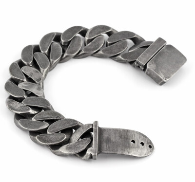 

25mm Mens Chain Boys Big Curb Link Gunmetal Tone 316L Stainless Steel Bracelet charm bracelets for women