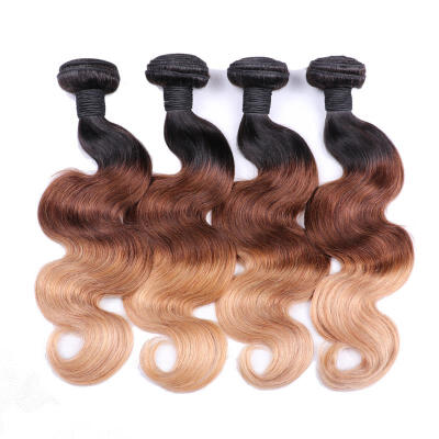 

7A Virgin Hair Indian Body Wave Ombre Hair Extensions 4 Bundles Indian Virgin Hair Ombre Human Hair Body Wave 4 Bundles Deals