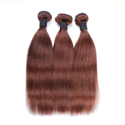 

7a Grade Brazilian Virgin Straight Hair 100 unprocessed human hair 4 Bundles straight hair 4 Light Brown Color