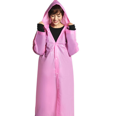 

CHIDONG Translucent Frosted Raincoat Non-disposable Raincoat with Cap