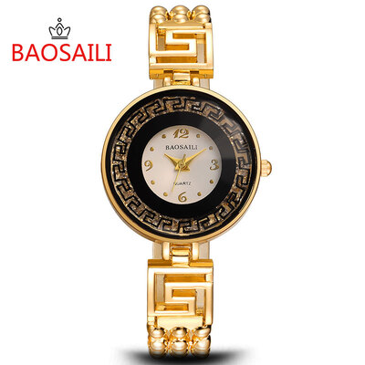 

BAOSAILI Hot Luxury Brand Casual Watch Women Quartz Wrist Watches Gold Plated Unique Watch Elegant Dress Clock