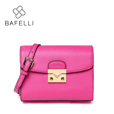 

BAFELLI Split Leather Flap Women Shoulder Bag Crossbody Bags Red pink bolsa mujer Women Bags Designer Messenger Bag 7 Colors