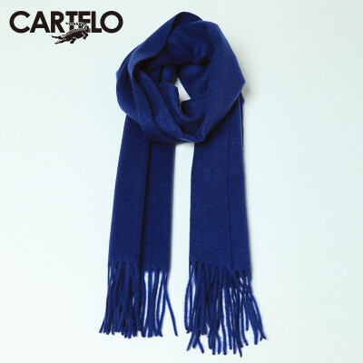 

Card Di Le Crocodile (CARTELO) cashmere scarf male winter simple fashion warm thickened gift box loaded CC57C11071 silver