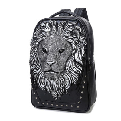 

2017 new fashion lion head large capacity male ladies general handbag leisure travel outdoor portable shoulder bag